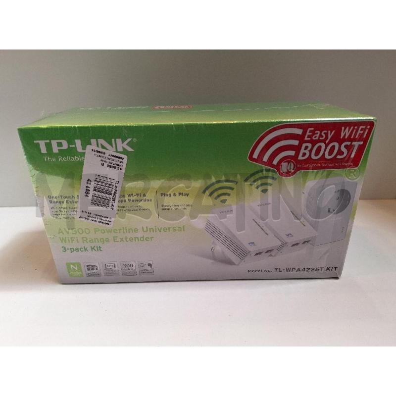 RIPETITORE WIFI POWERLINE TP-LINK TL-WPA4226T KIT AV500 | Mercatino dell'Usato Roma re di roma 1