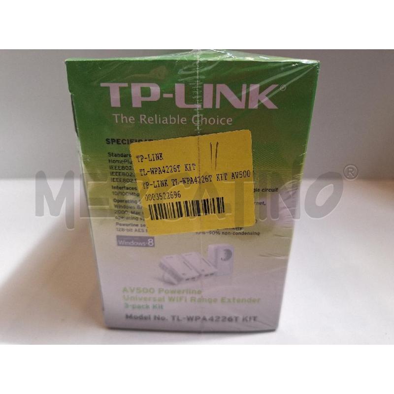 RIPETITORE WIFI POWERLINE TP-LINK TL-WPA4226T KIT AV500 | Mercatino dell'Usato Roma re di roma 4