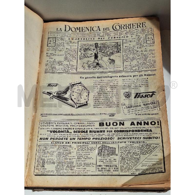RIVISTA LA DOMENICA DEL CORRIERE 1951 ANNATA COMPLETA RILEGATA | Mercatino dell'Usato Roma re di roma 1