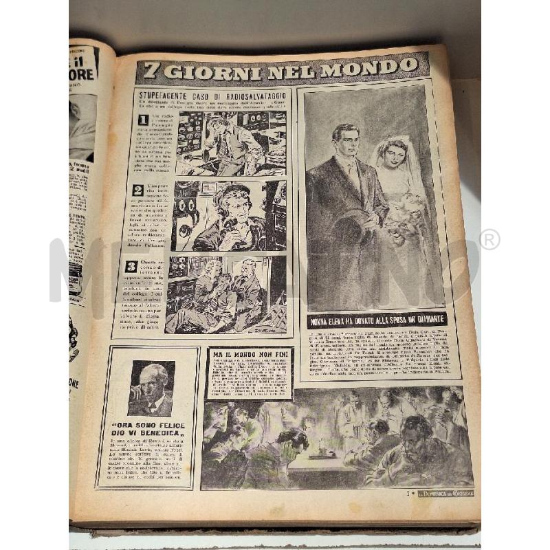 RIVISTA LA DOMENICA DEL CORRIERE 1951 ANNATA COMPLETA RILEGATA | Mercatino dell'Usato Roma re di roma 2