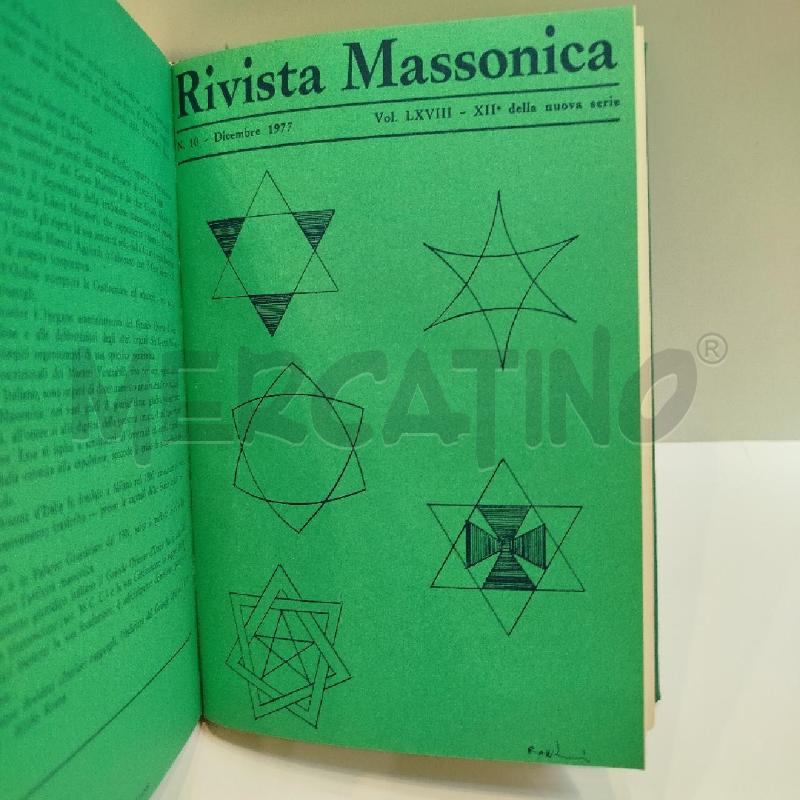 RIVISTA MASSONICA 1977 ANNATA COMPLETA RILEGATA | Mercatino dell'Usato Roma re di roma 5