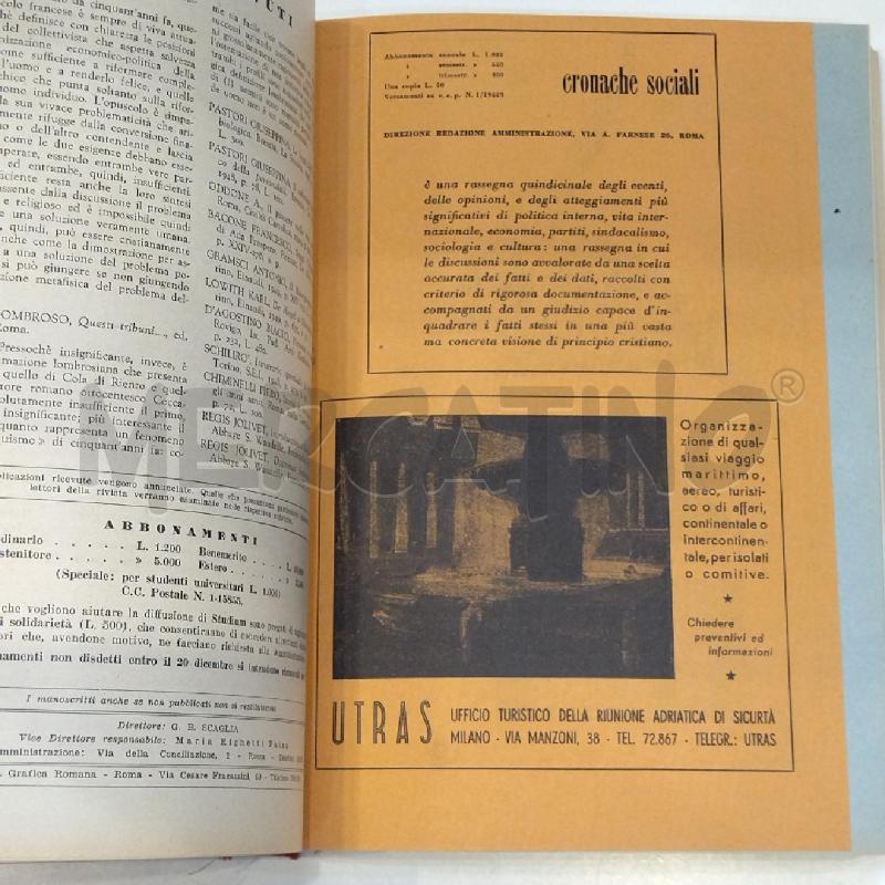 RIVISTA STUDIUM 1949  | Mercatino dell'Usato Roma re di roma 2