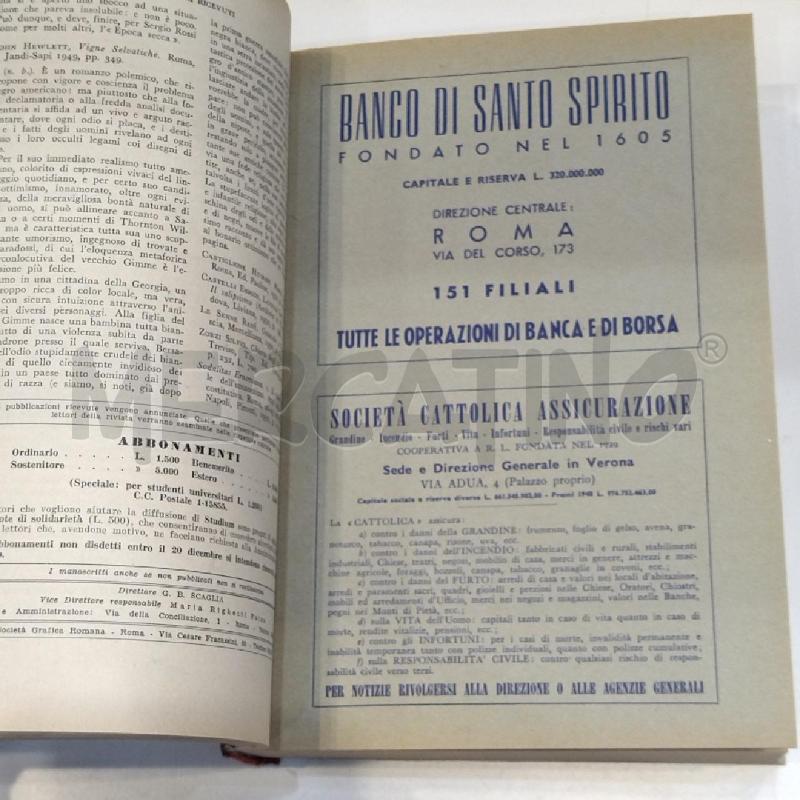 RIVISTA STUDIUM 1951 | Mercatino dell'Usato Roma re di roma 2