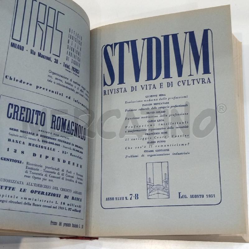 RIVISTA STUDIUM 1951 | Mercatino dell'Usato Roma re di roma 3
