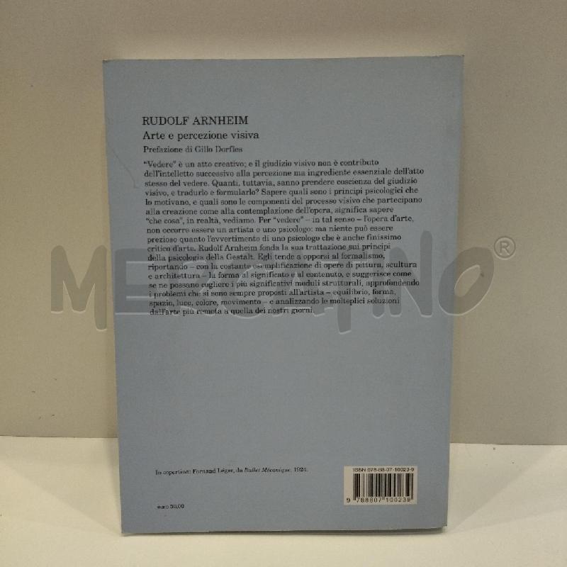 RUDOLF ARNHEIM ARTE E PERCEZIONE VISIVA 2016 FELTRINELLI | Mercatino dell'Usato Roma re di roma 3