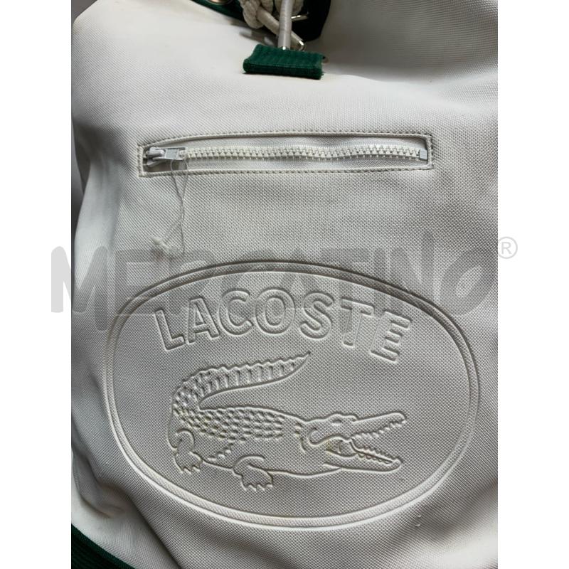 SACCA VINTAGE  LACOSTE BIANCO DETT VERDE  | Mercatino dell'Usato Roma re di roma 4