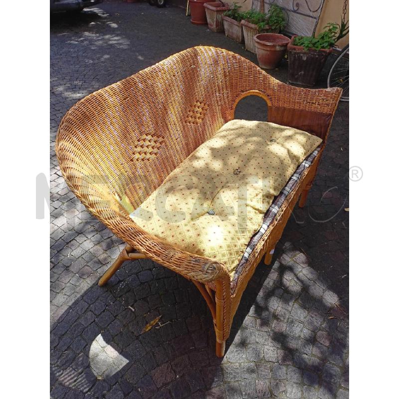 SALOTTO VIMINI DIVANETTO+TAVOLINO+2 POLTRON | Mercatino dell'Usato Roma re di roma 4