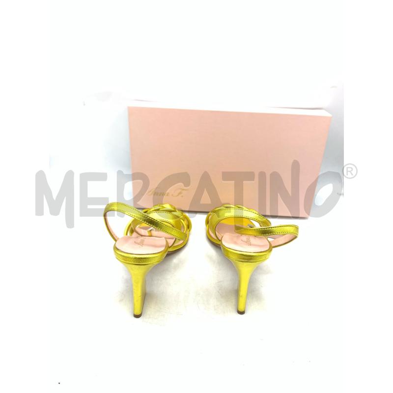 SANDALI DONNA ANNA F LAMINATO GIALLO | Mercatino dell'Usato Roma re di roma 3