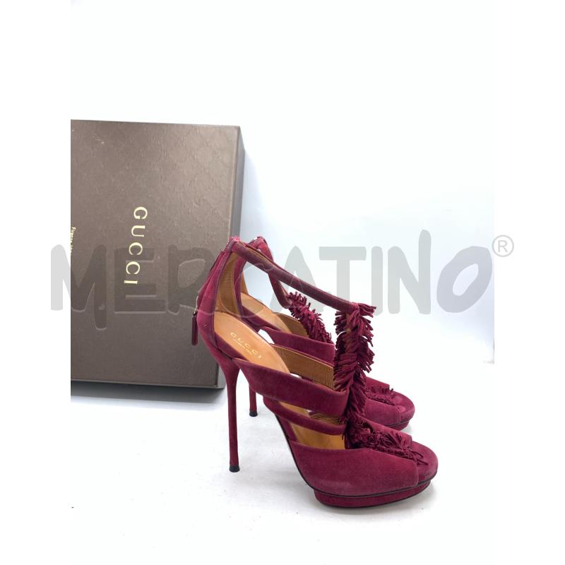 SANDALI DONNA GUCCI BORDEAUX | Mercatino dell'Usato Roma re di roma 1