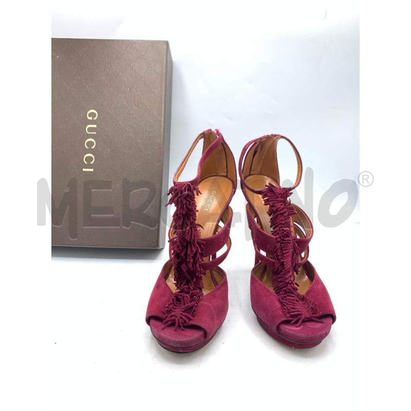 SANDALI DONNA GUCCI BORDEAUX | Mercatino dell'Usato Roma re di roma 2