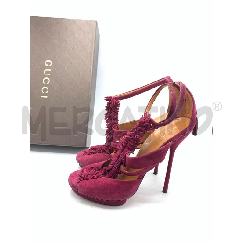 SANDALI DONNA GUCCI BORDEAUX | Mercatino dell'Usato Roma re di roma 3