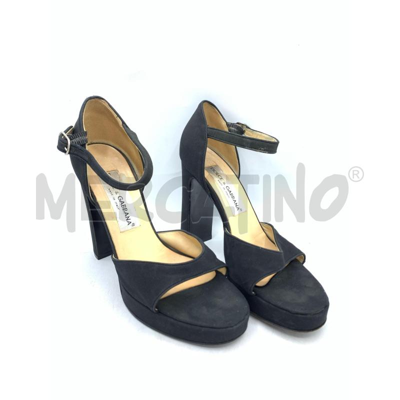 SCARPE DOLCE & GABBANA NERO SUEDE CINTURINO | Mercatino dell'Usato Roma re di roma 1
