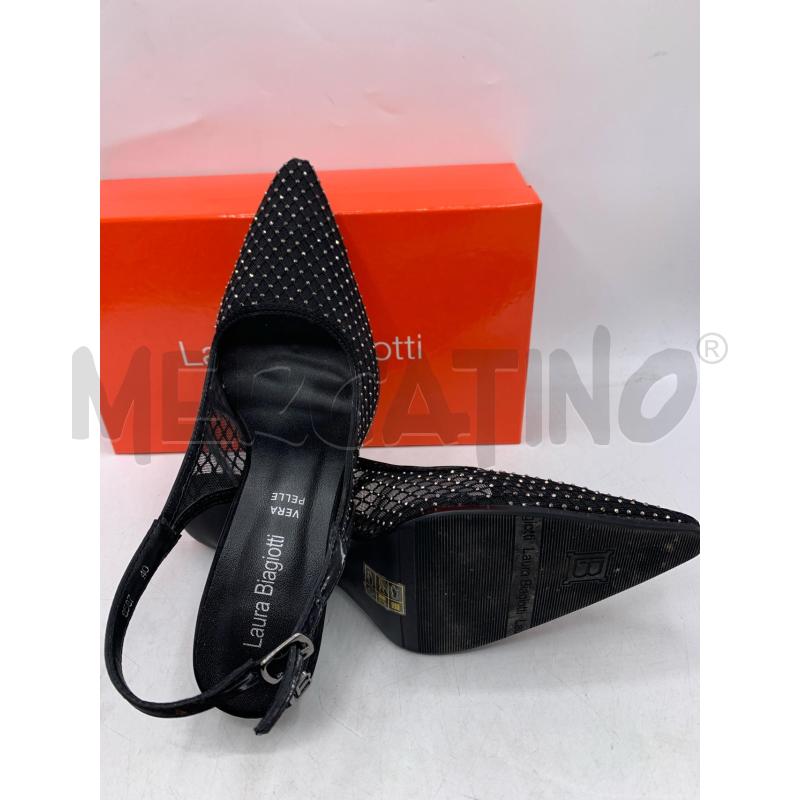 SCARPE DONNA LAURA BIAGIOTTI NERE STRASS | Mercatino dell'Usato Roma re di roma 3