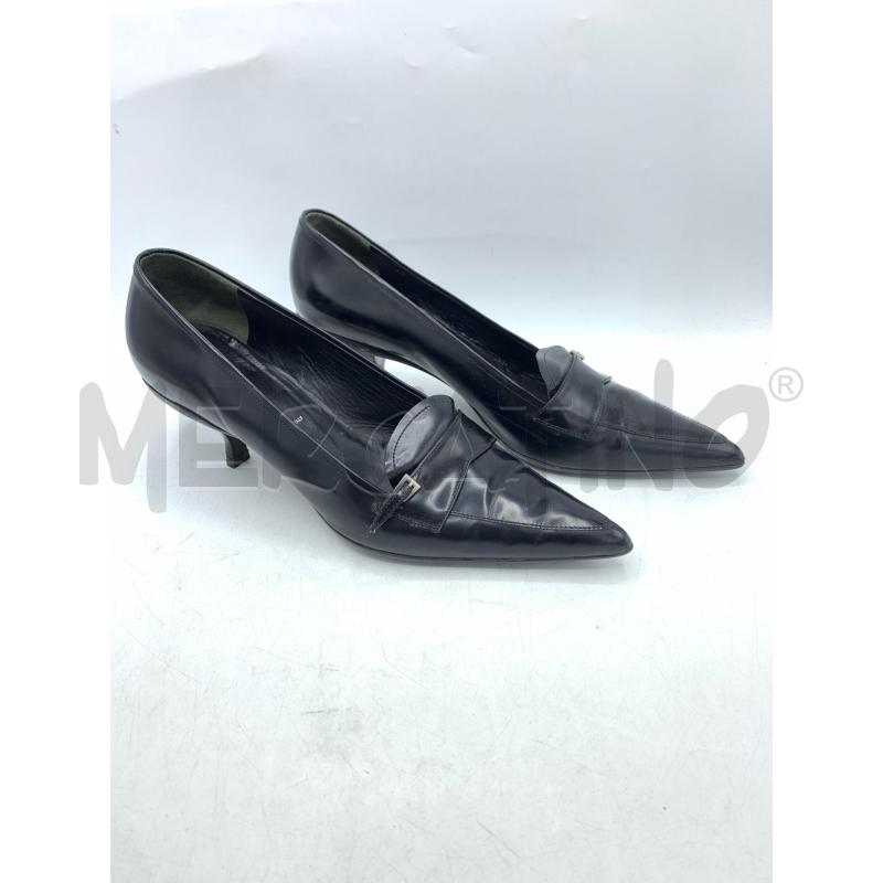 SCARPE DONNA PRADA KITTEN PELLE NERO  | Mercatino dell'Usato Roma re di roma 1