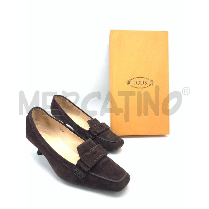 SCARPE DONNA TODS MARRONE CAMOSCIO | Mercatino dell'Usato Roma re di roma 1