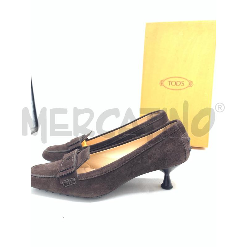SCARPE DONNA TODS MARRONE CAMOSCIO | Mercatino dell'Usato Roma re di roma 4
