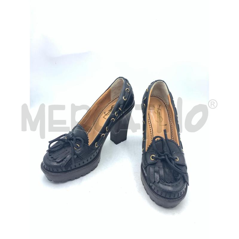 SCARPE DONNA YVES SAINT LAURENT NERE FRANGE LACCI | Mercatino dell'Usato Roma re di roma 5