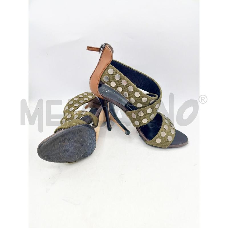 SCARPE DONNA ZANOTTI BORCHIE VERDE | Mercatino dell'Usato Roma re di roma 3