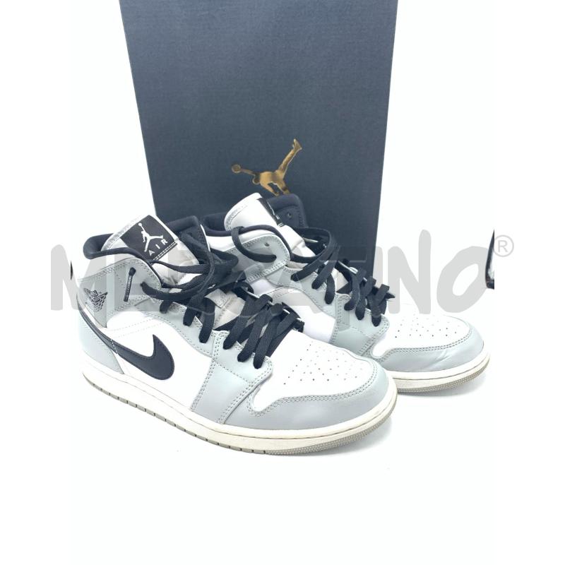 SCARPE UOMO AIR JORDAN 1 MID GRIGIE BIANCHE | Mercatino dell'Usato Roma re di roma 1