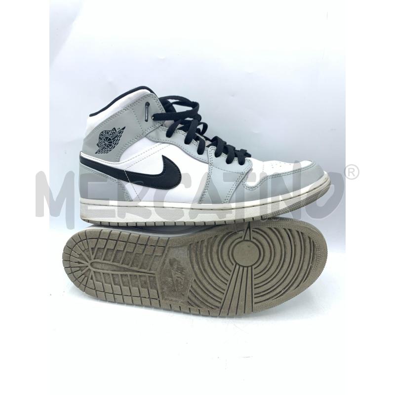 SCARPE UOMO AIR JORDAN 1 MID GRIGIE BIANCHE | Mercatino dell'Usato Roma re di roma 3