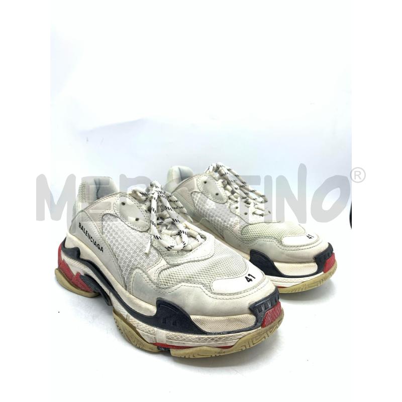 SCARPE UOMO BALENCIAGA TRIPLE S IN TELA BIANCHE BORD ROSS NER DETTAG DA RIVEDER | Mercatino dell'Usato Roma re di roma 1