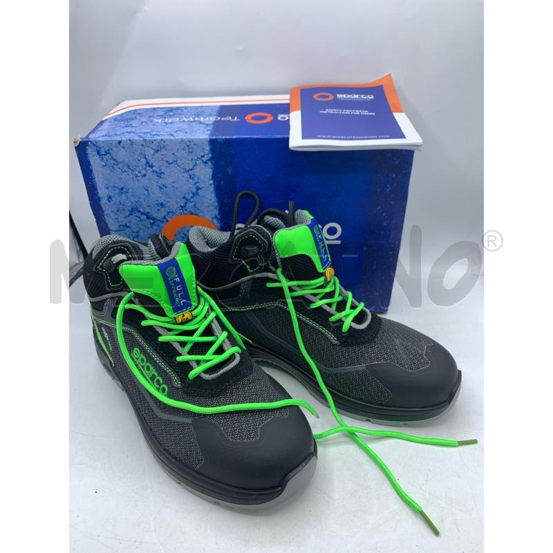 SCARPE UOMO SPARCO NERO VERDE FLUO  | Mercatino dell'Usato Roma re di roma 1