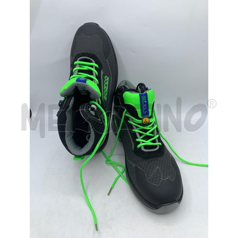 SCARPE UOMO SPARCO NERO VERDE FLUO  | Mercatino dell'Usato Roma re di roma 5