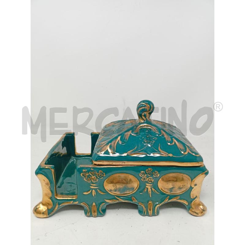 SCATOLA CERAMICA+SCOMPARTO S. FIORENTINO VERDE ORO | Mercatino dell'Usato Roma re di roma 2