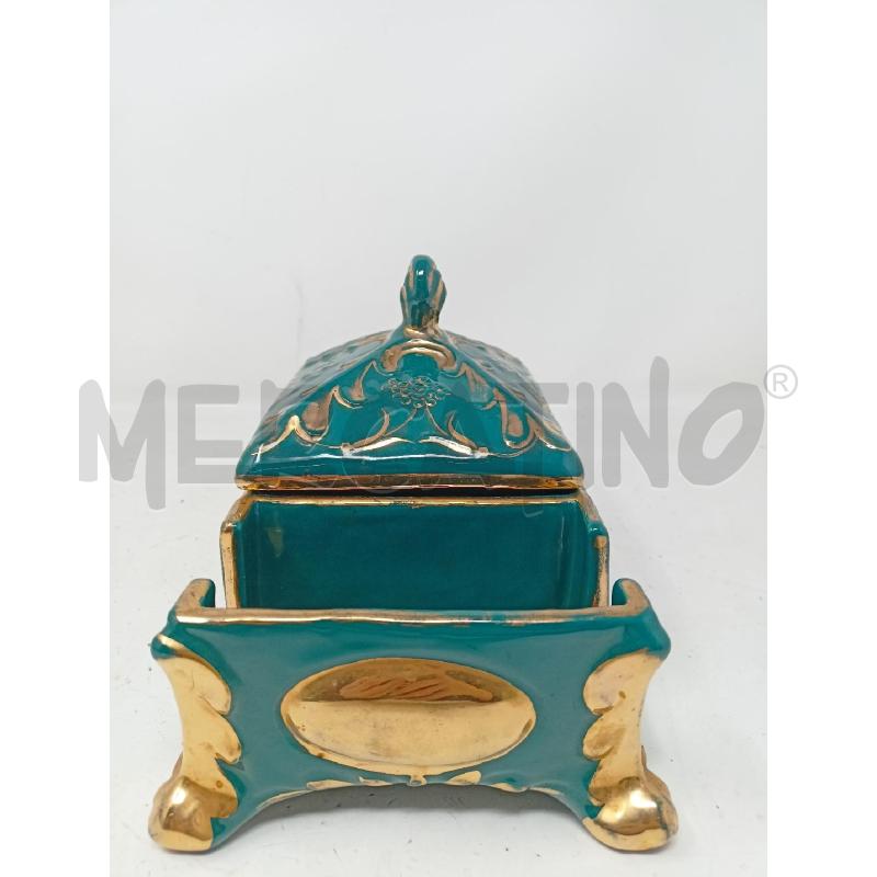 SCATOLA CERAMICA+SCOMPARTO S. FIORENTINO VERDE ORO | Mercatino dell'Usato Roma re di roma 3