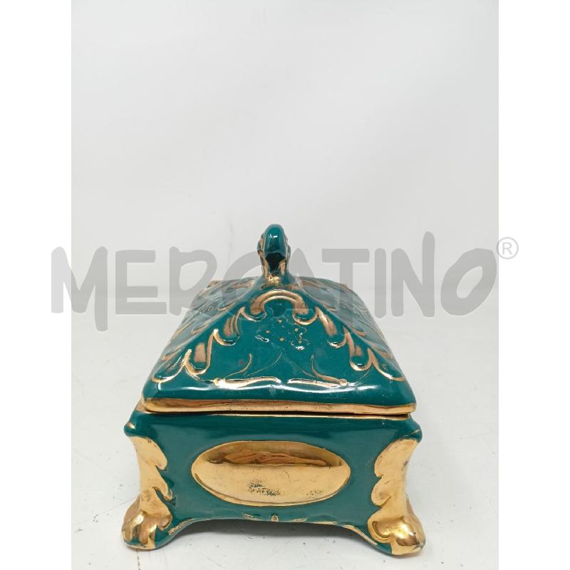 SCATOLA CERAMICA+SCOMPARTO S. FIORENTINO VERDE ORO | Mercatino dell'Usato Roma re di roma 4