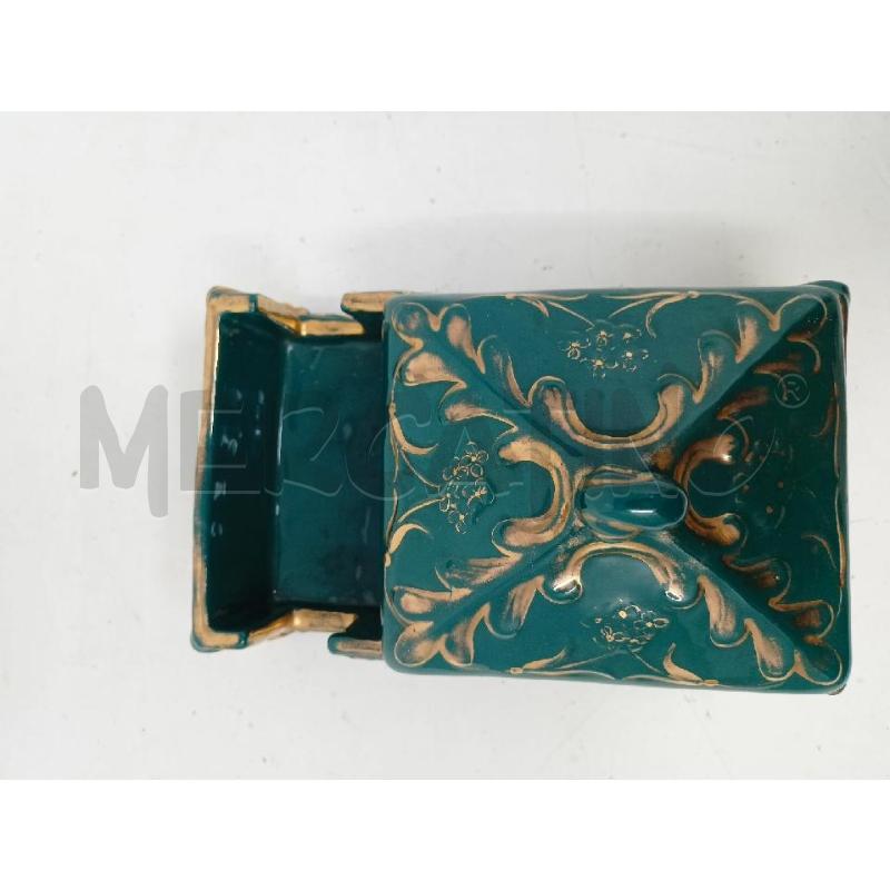 SCATOLA CERAMICA+SCOMPARTO S. FIORENTINO VERDE ORO | Mercatino dell'Usato Roma re di roma 5
