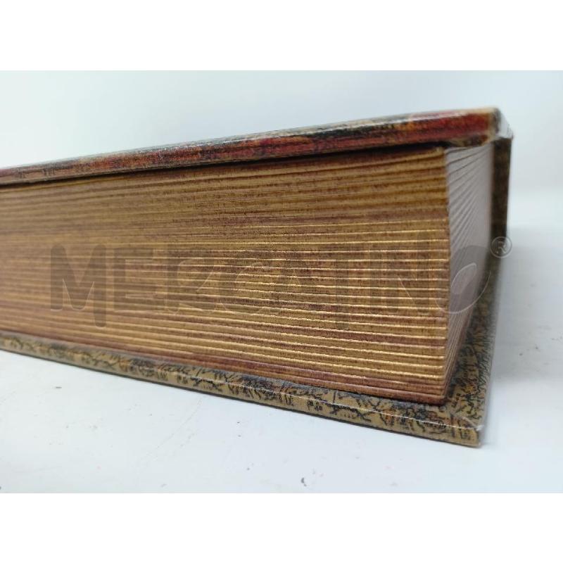 SCATOLA FORMA LIBRO INTERNO VELLUTO MARRONE  | Mercatino dell'Usato Roma re di roma 5