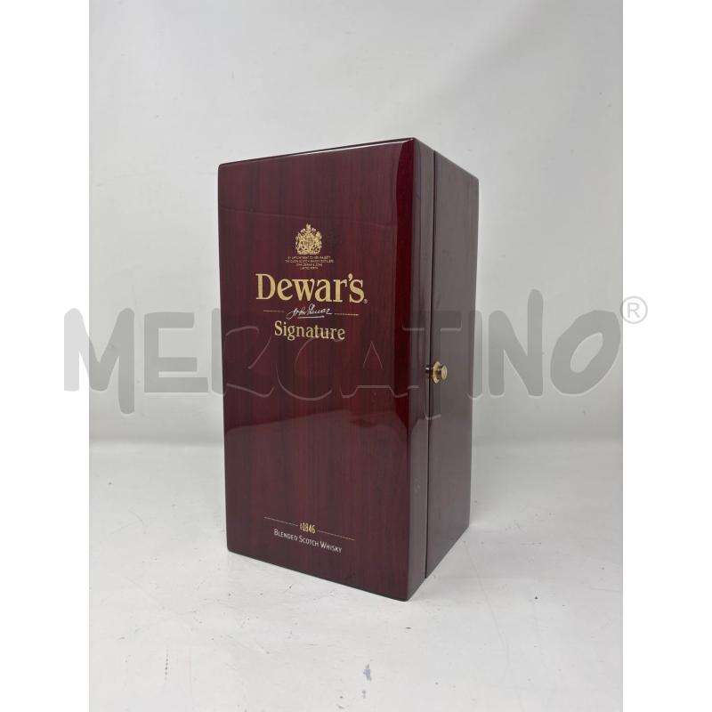 SCATOLA LEHNO LACCATO DEWAR'S WHISKY MOGANO FODERARTA VELLUTO  | Mercatino dell'Usato Roma re di roma 1