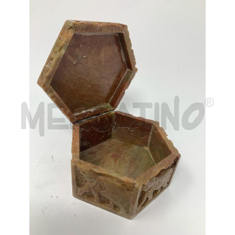 SCATOLA PIETRTA ESAGONALE PIETRA INCIS ETNICA | Mercatino dell'Usato Roma re di roma 3