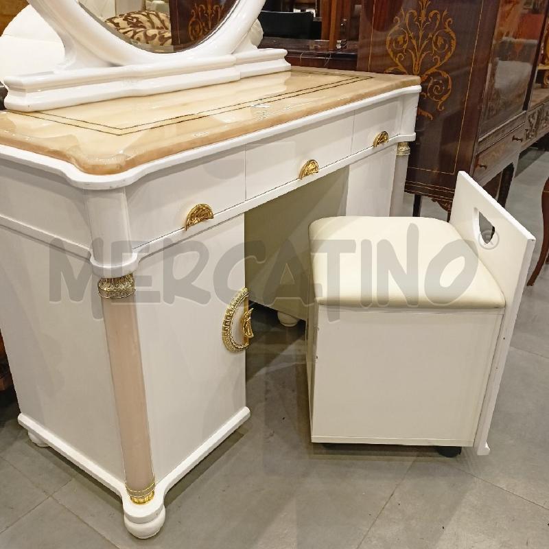 SCRIVANIA BIANCA 2 SP PIANO MARMO CON SPECC | Mercatino dell'Usato Roma re di roma 2