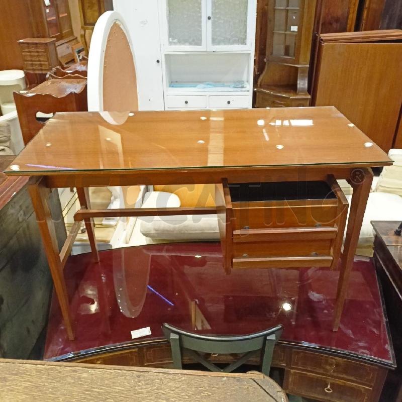 SCRIVANIA SVED TESS BLU PIAN VETRO | Mercatino dell'Usato Roma re di roma 1