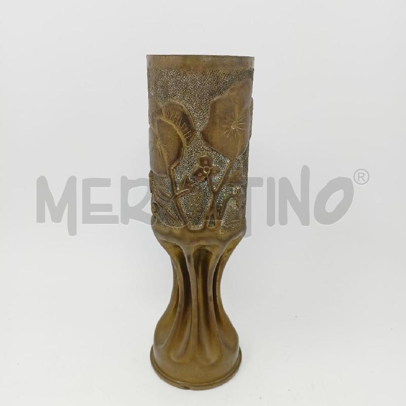 SCULTURA BRONZO FORMA CALICE DEC FLOREALE BUTTERATO  | Mercatino dell'Usato Roma re di roma 2