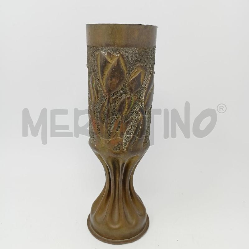 SCULTURA BRONZO FORMA CALICE DEC FLOREALE BUTTERATO  | Mercatino dell'Usato Roma re di roma 1