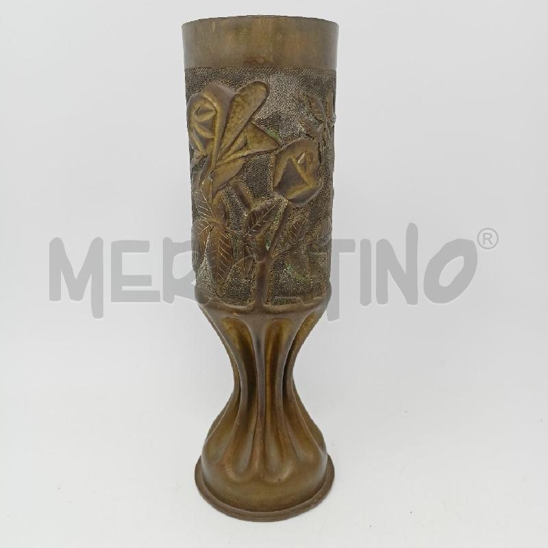 SCULTURA BRONZO FORMA CALICE DEC FLOREALE BUTTERATO  | Mercatino dell'Usato Roma re di roma 2