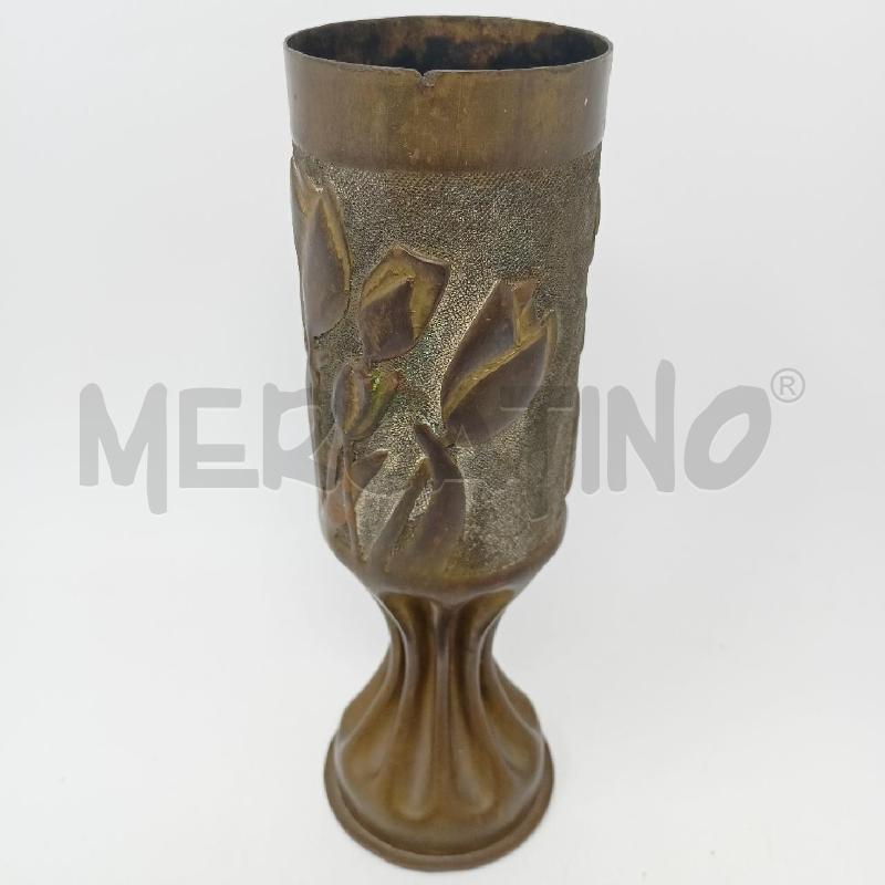 SCULTURA BRONZO FORMA CALICE DEC FLOREALE BUTTERATO  | Mercatino dell'Usato Roma re di roma 3