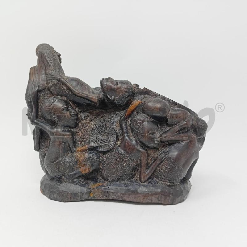 SCULTURA LEGNO AFRICANA VAI UOMINI | Mercatino dell'Usato Roma re di roma 1