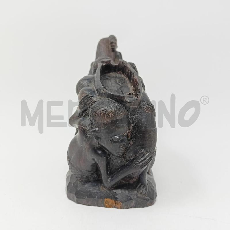 SCULTURA LEGNO AFRICANA VAI UOMINI | Mercatino dell'Usato Roma re di roma 2