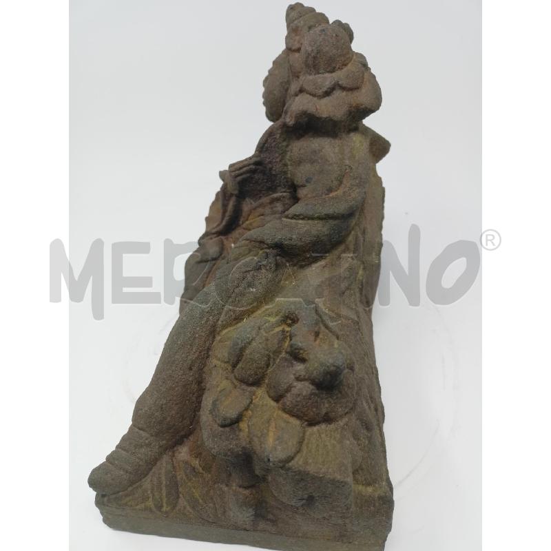 SCULTURA PIETRA DONNA SDRAIATA CINESE FIORI | Mercatino dell'Usato Roma re di roma 3