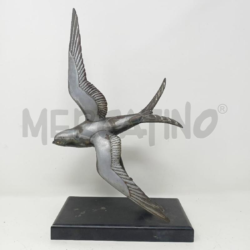 SCULTURA RONDINE BRONDO BASE NERA | Mercatino dell'Usato Roma re di roma 1
