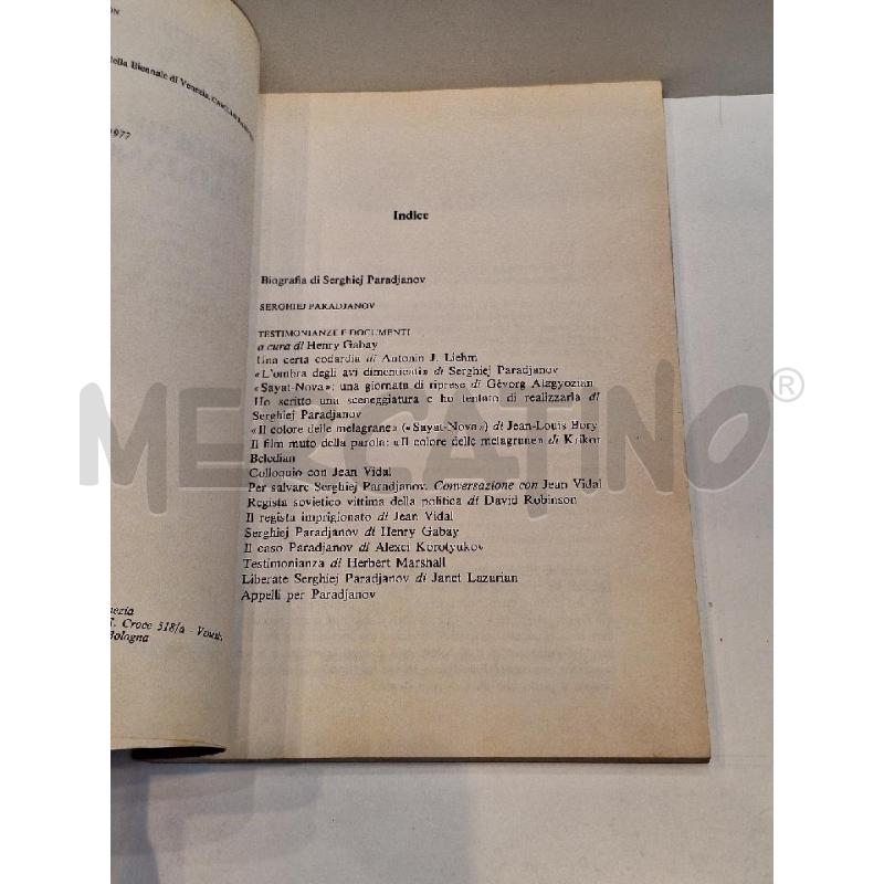 SERGHIEJ PARADJANOV LA BIENNALE DI VENEZIA 1977 | Mercatino dell'Usato Roma re di roma 5