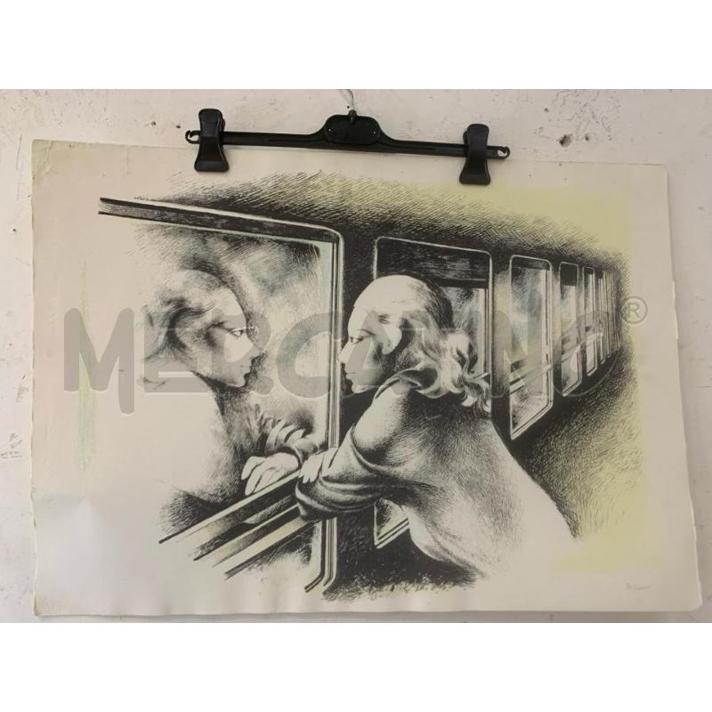 SERIGRAFIA DONNA TRENO AL FINESTRINO RIFLESSO | Mercatino dell'Usato Roma re di roma 1