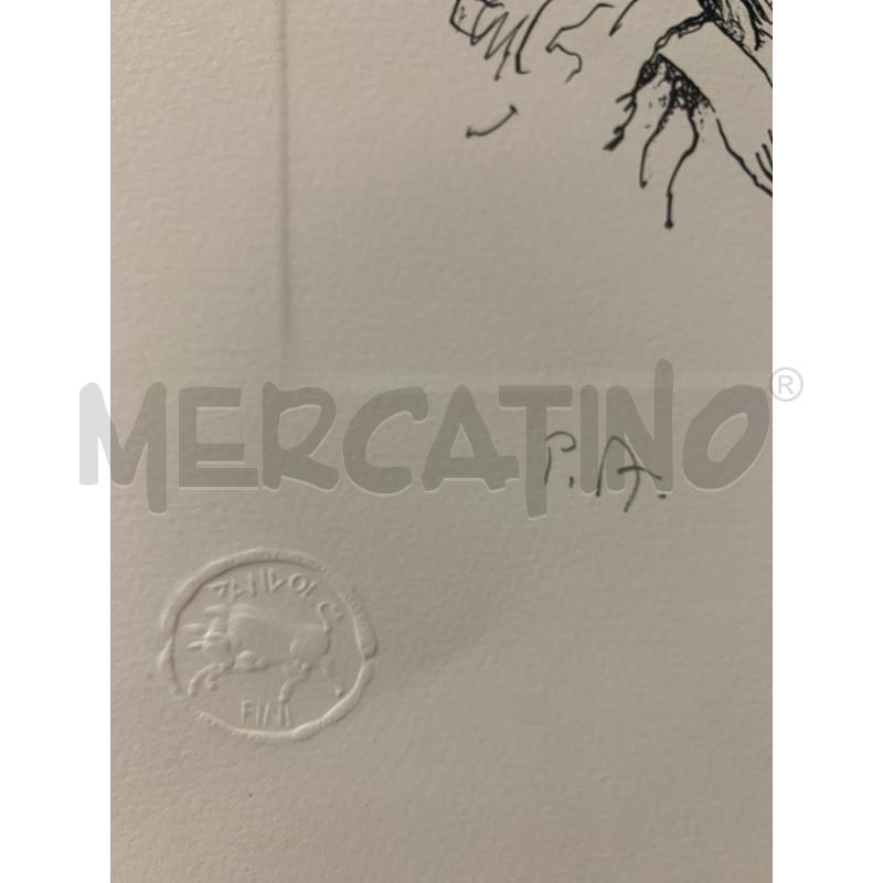 SERIGRAFIA RITOCCATA A MANO DONNA VIOLINO PATTINI  | Mercatino dell'Usato Roma re di roma 3