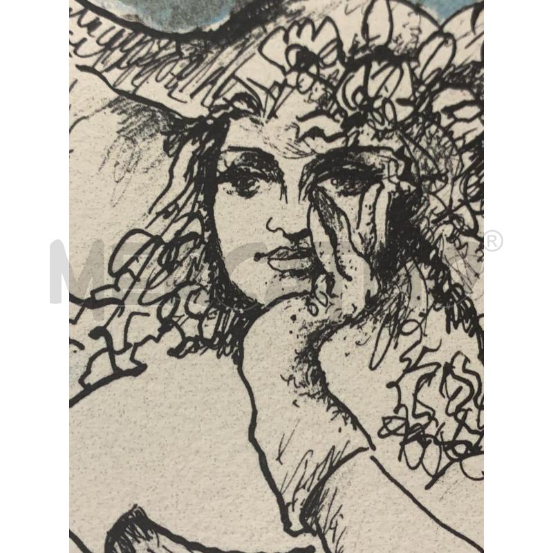 SERIGRAFIA RITOCCATA A MANO DONNA VIOLINO PATTINI  | Mercatino dell'Usato Roma re di roma 5