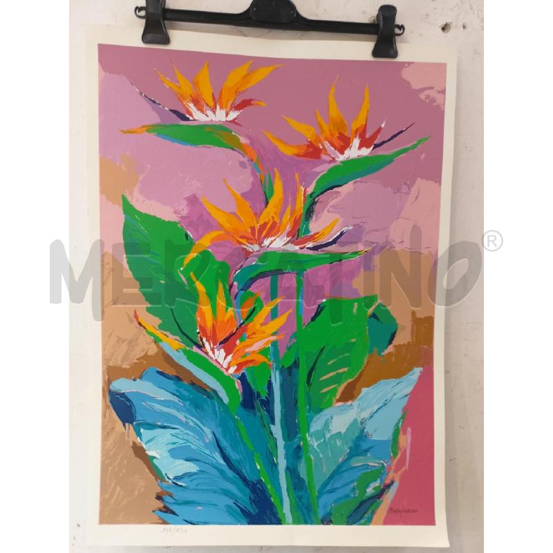 SERIGRAFIA RITOCCATA STERLIZIE BASE FUCSIA DEC BLU | Mercatino dell'Usato Roma re di roma 1