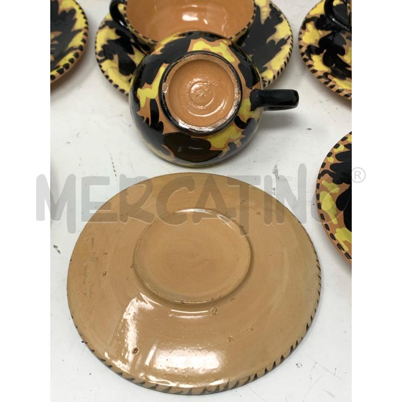 SERVIZIO CAFFE COCCIO BASE BEIGE DEC GIALLO NERO | Mercatino dell'Usato Roma re di roma 3